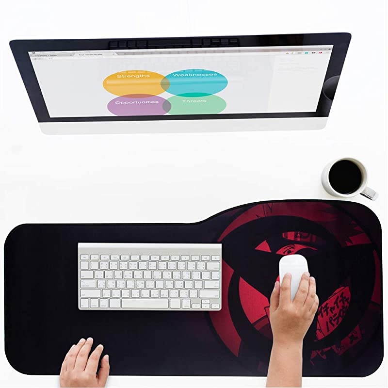 Extended Mouse Pad Large Keyboard Desk Pad for Gaming, Office Computer Laptop - Big Custom Design Mouse Mat with Stitching & Non-Slip Rubber Back - 29" x 13.8" x 0.12"(Anime)