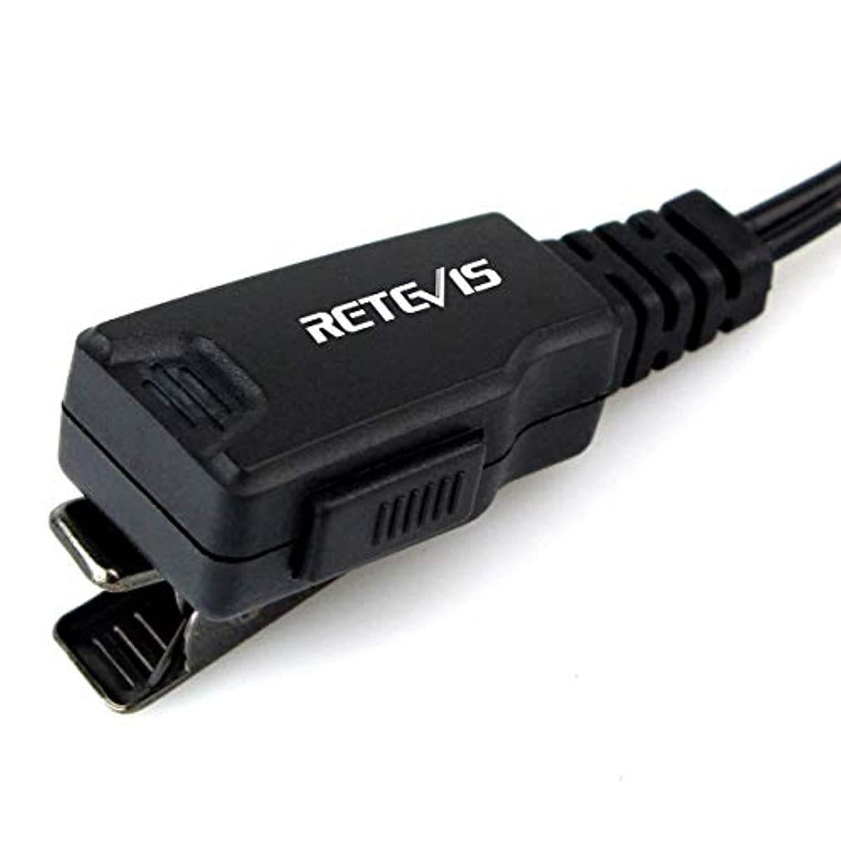 Retevis Walkie Talkies Earpiece Acoustic Tube Headset with Mic for Baofeng UV-5R BF-888S Retevis H-777 RT21 RT22 Arcshell AR-6 2 Way Radio (1 Pack)