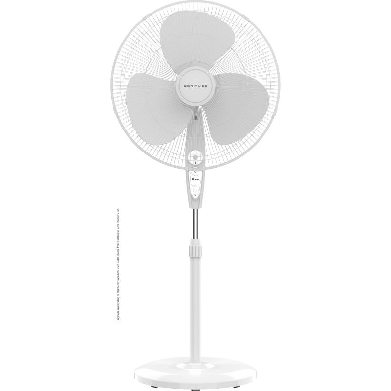 Frigidaire 18" Deluxe Pedestal Fan with Remote Control White