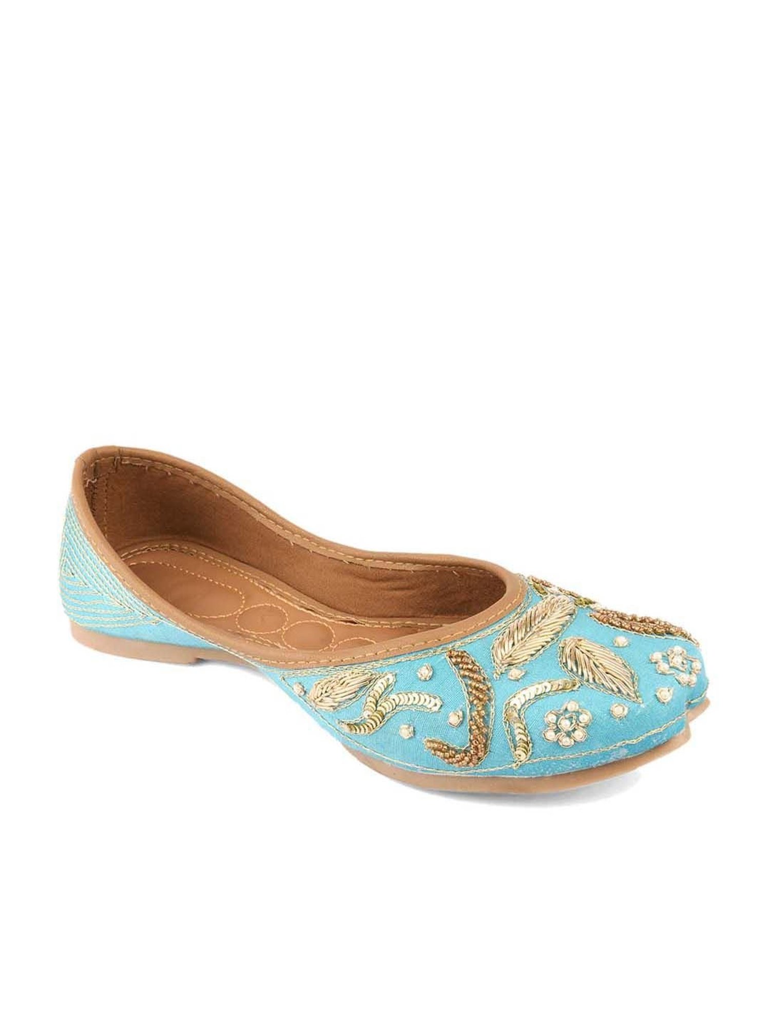 Desi Colour Women's Blue Ethnic Juttis