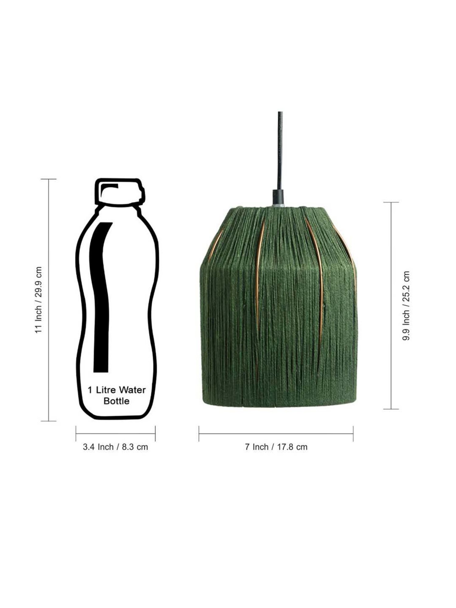 ExclusiveLane Marvels Beige Jute Handwoven Hanging Pendant Lamp