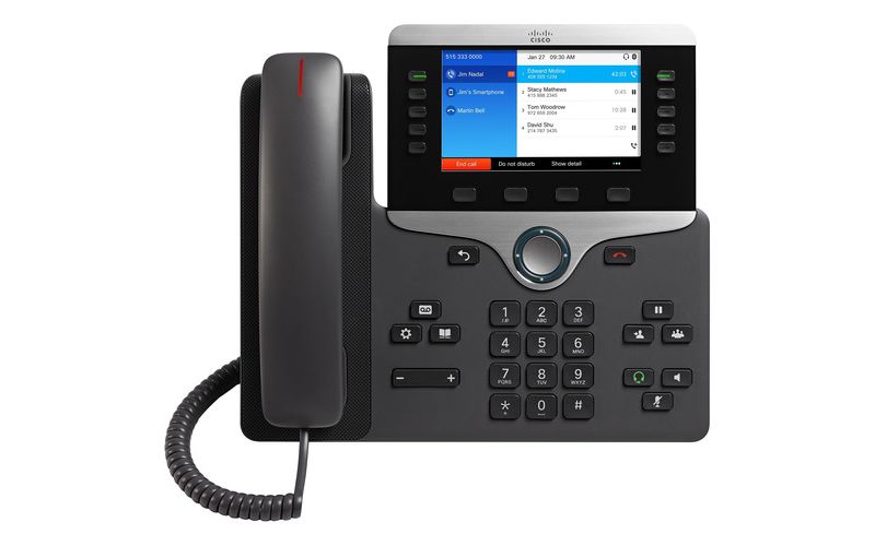 Cisco 8851 IP Phone - Bluetooth - Desktop, Wall Mountable - Charcoal - VoIP - Caller ID