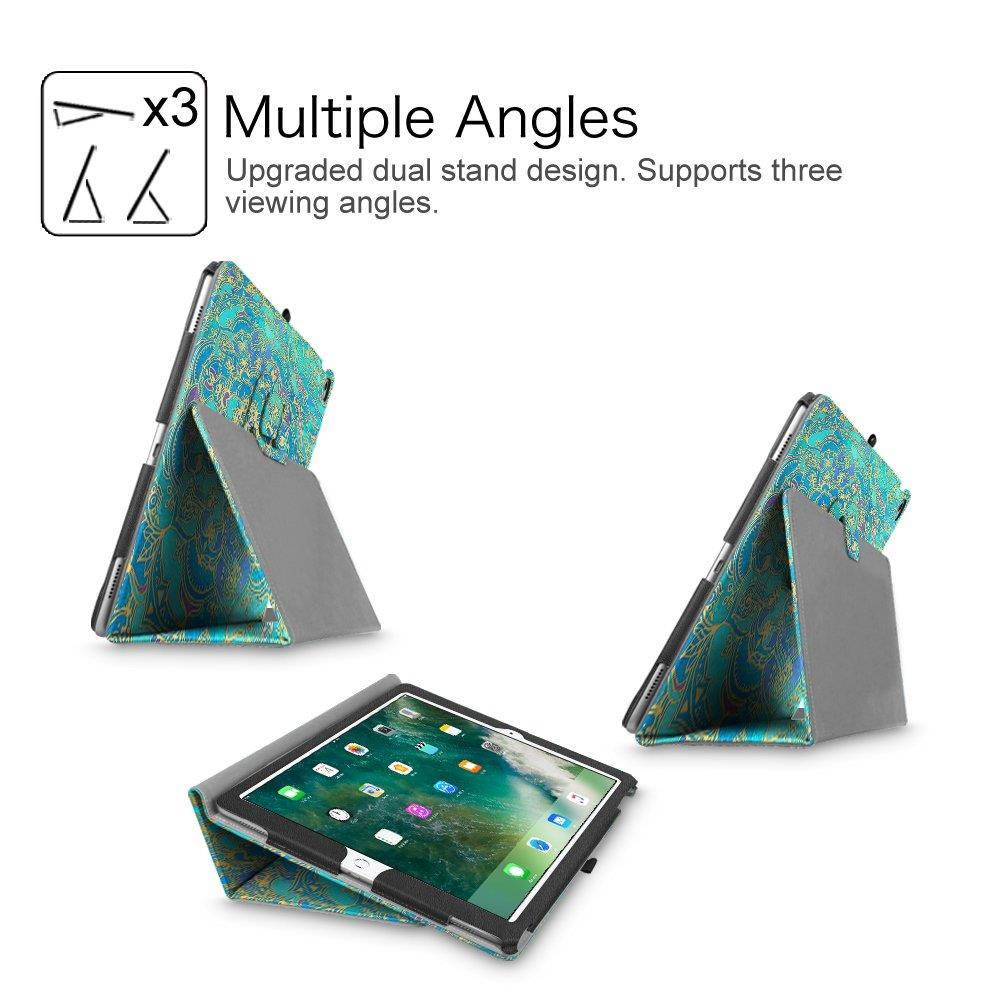 Fintie Folio Case for iPad Pro 12.9 (2nd Gen) 2017 / iPad Pro 12.9 (1st Gen) 2015 - [Corner Protection] Premium PU Leather Smart Stand Protective Cover with Auto Sleep/Wake (Shades of Blue)