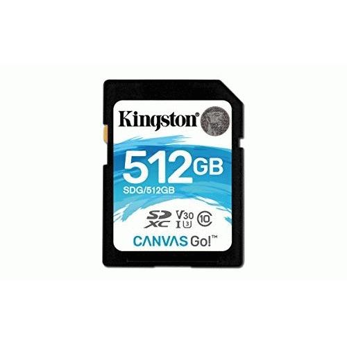 Kingston Canvas Go! 512GB SDXC 90R/45W U3 UHS-I V30 Flash Memory Card (SDG/512GB)