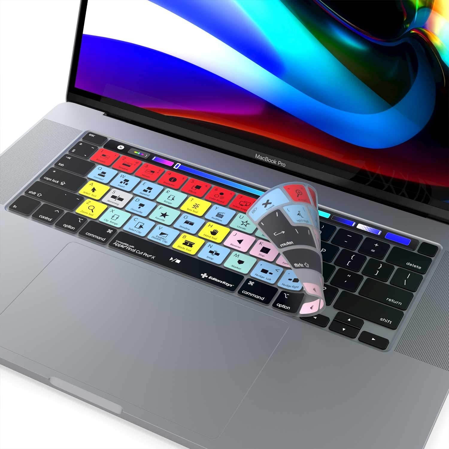 Final Cut Pro X Keyboard Cover for 13" & 16" MacBook Pro 2020+ | Genuine Shortcut Cover by Editors Keys | Will not fit Other MacBook Models