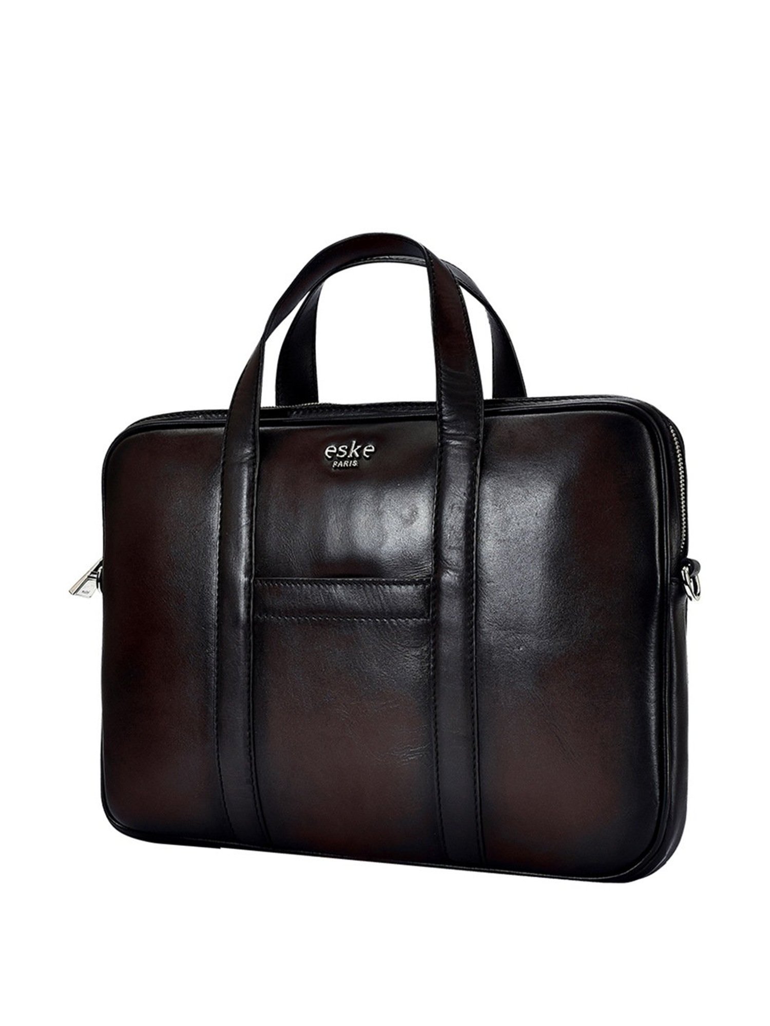 Eske Clark Dark Brown Leather Medium Laptop Messenger Bag