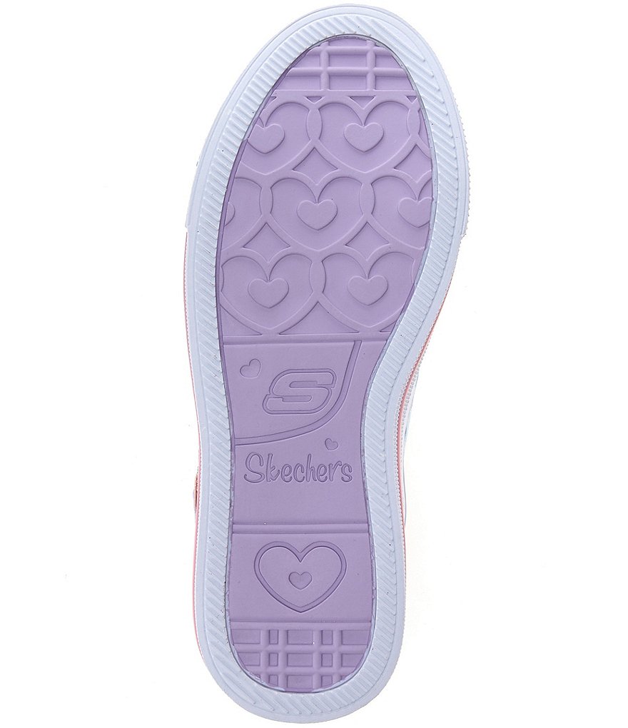 Skechers Girls' Shuffles-Fooling Flutters Glitter Detail Light Up Sneakers (Toddler)