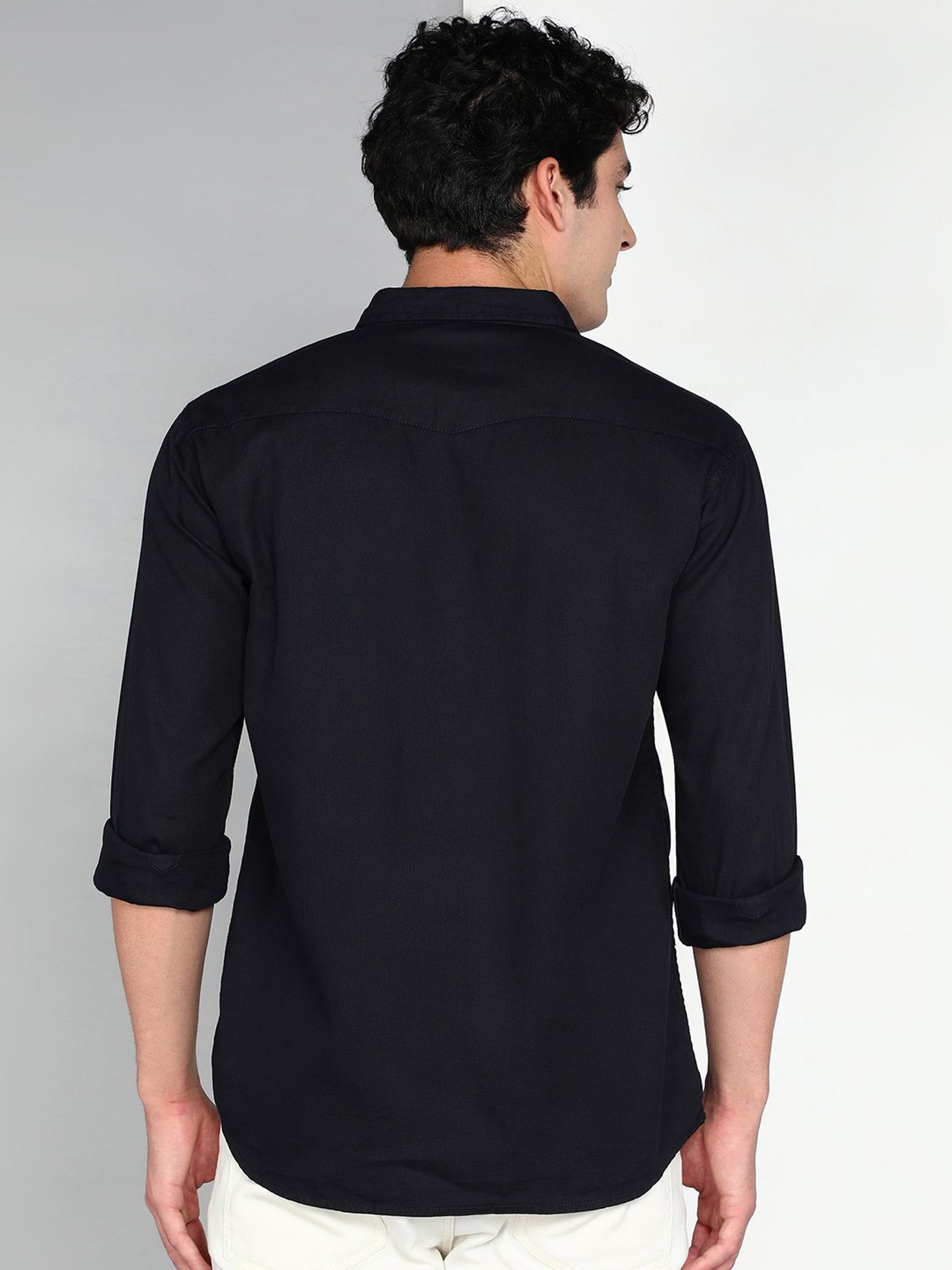 Kuons Avenue Dark Indigo Slim Fit Shirt
