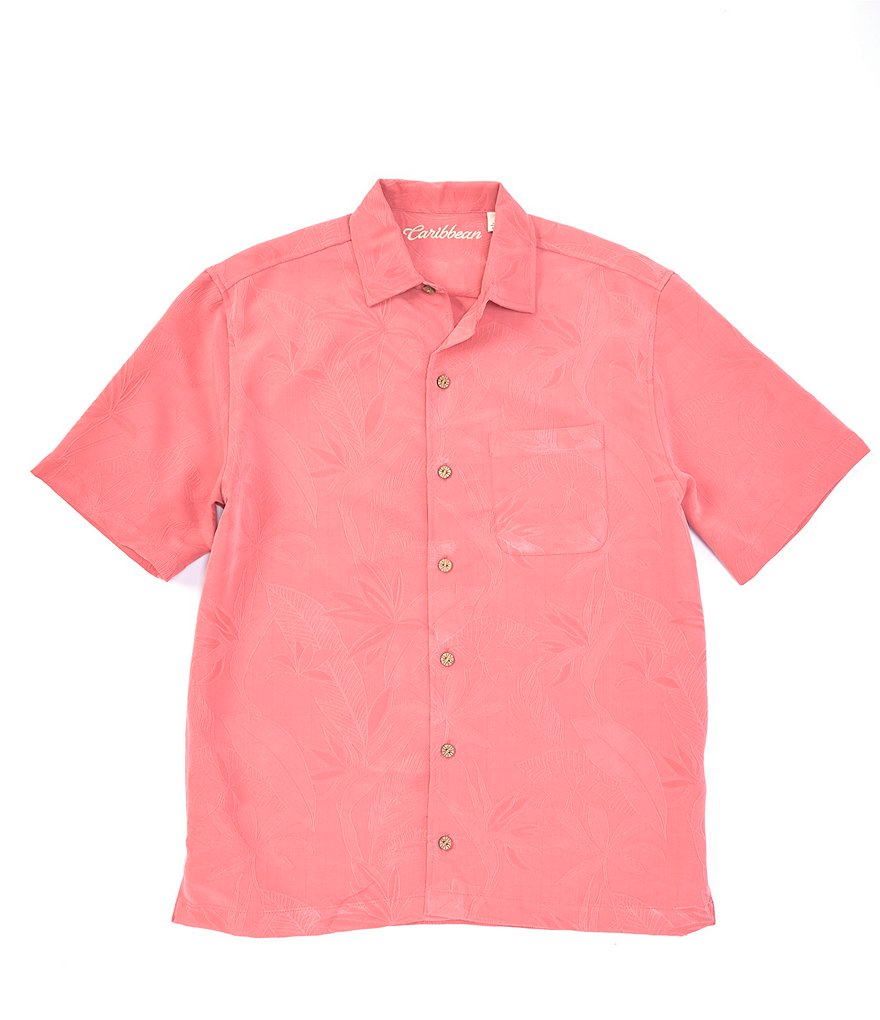 Caribbean Bird of Paradise Short-Sleeve Woven Camp Shirt