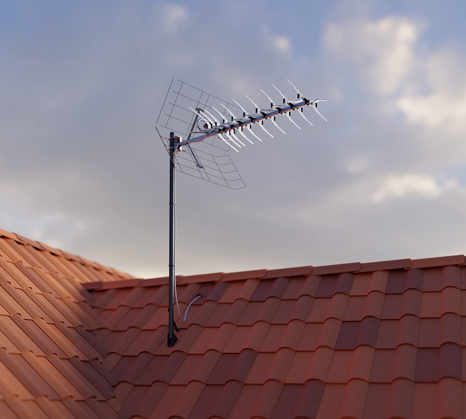 Antenna TV Outdoor BAS X1142-P Short Lightweight Outdoor High Gain Long Range UHF-Band HDTV