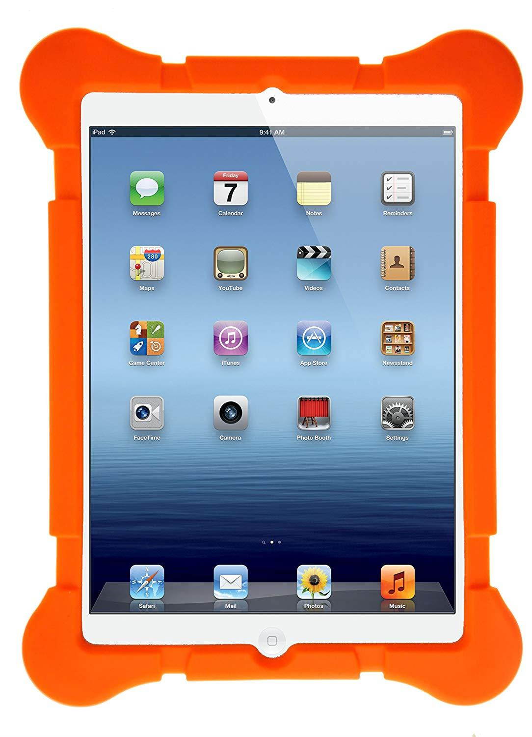 suchAcase Reader Series Kids Friendly Baby Safe Heavy Duty Soft Protective Case for Apple iPad Air (Orange)