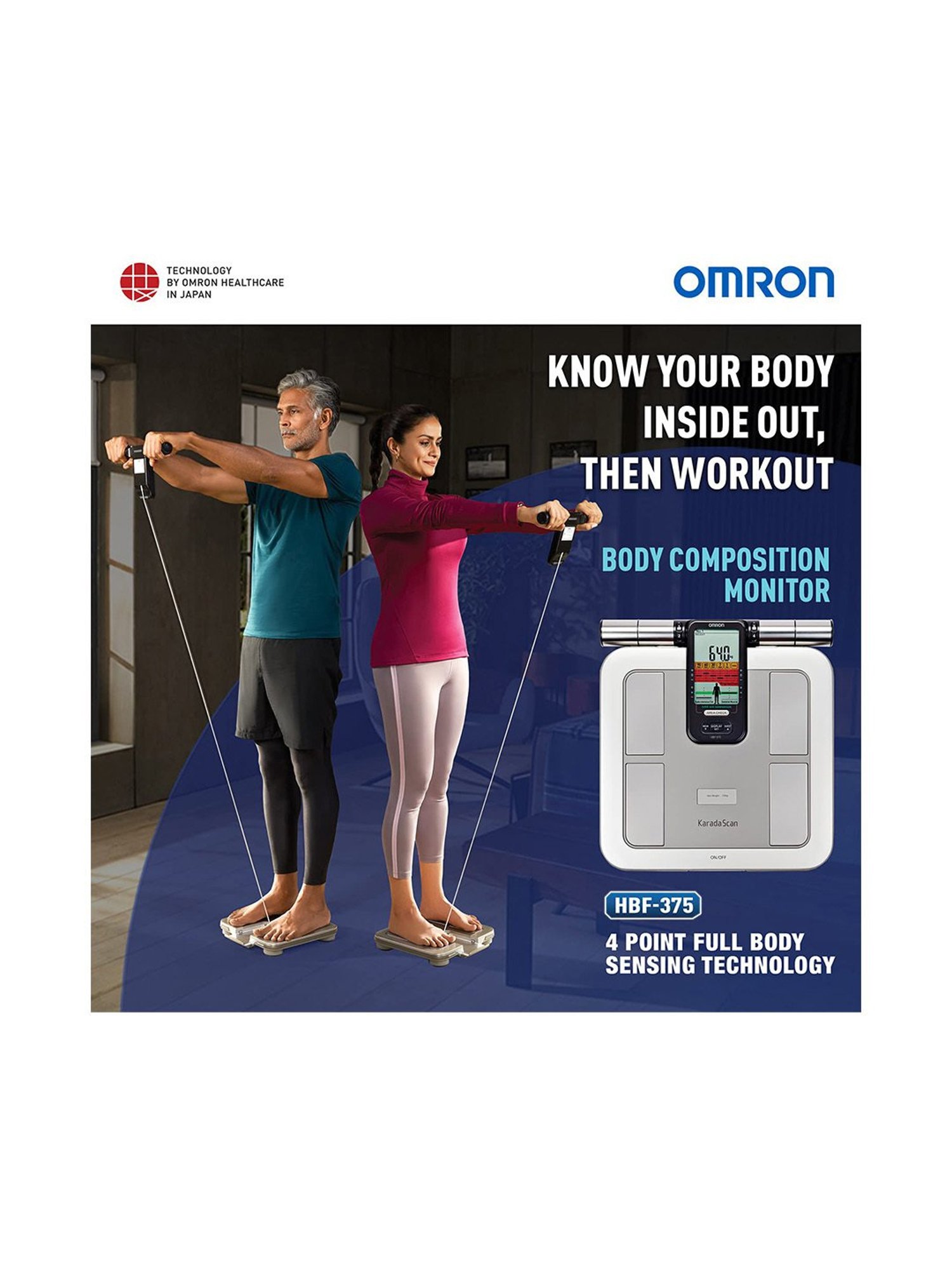 HealthSense YM 602 Yoga Mat (Black & Grey)