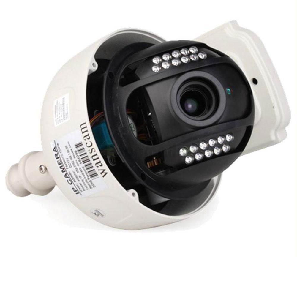 Wanscam 1MP CMOS 3X Zoom HD H.264 Wireless PTZ Pan/Tilt IR Cut Outdoor IP Camera