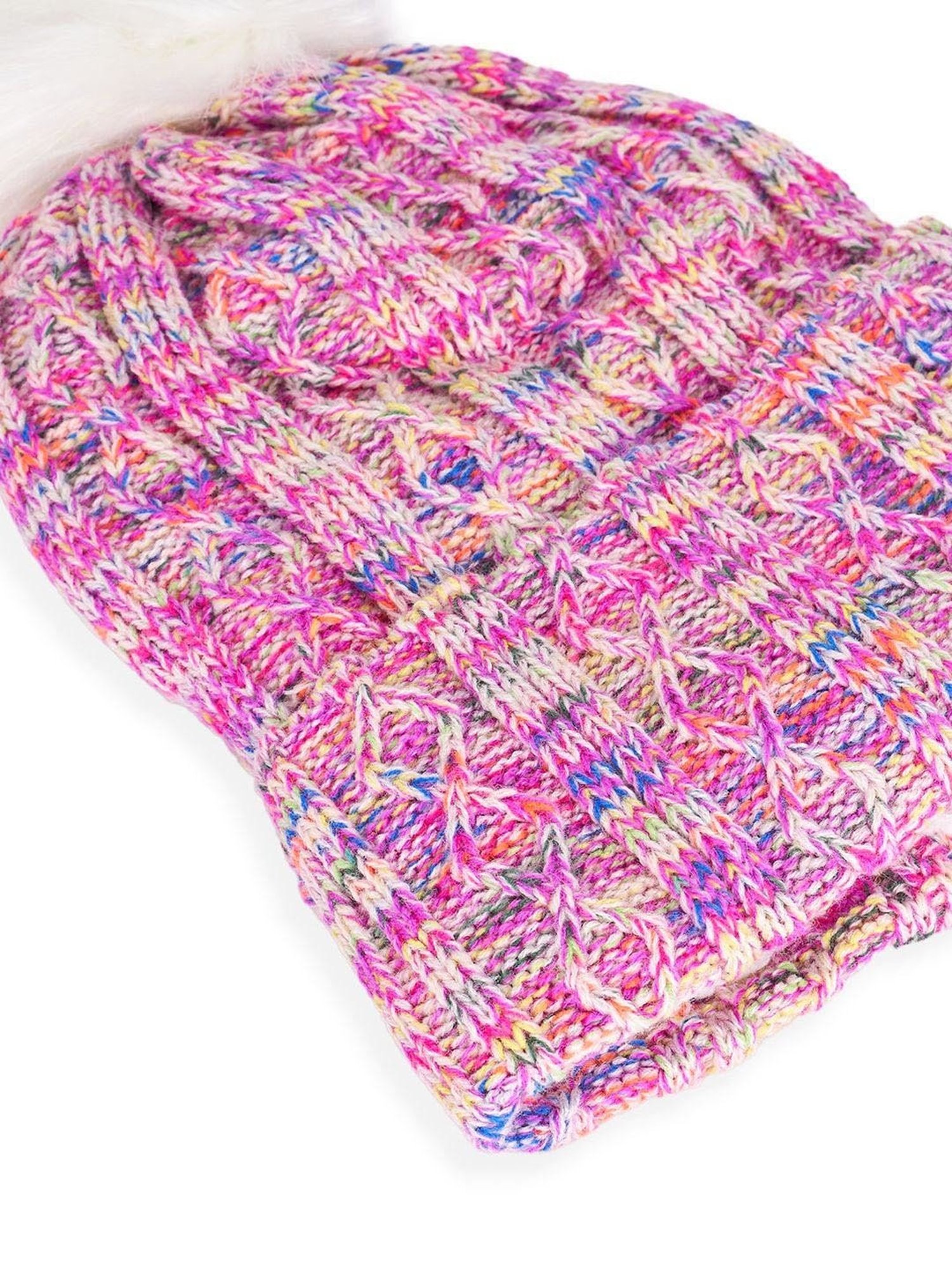 Forever Glam by Pantaloons Multicoloured Woven Bobble Hat