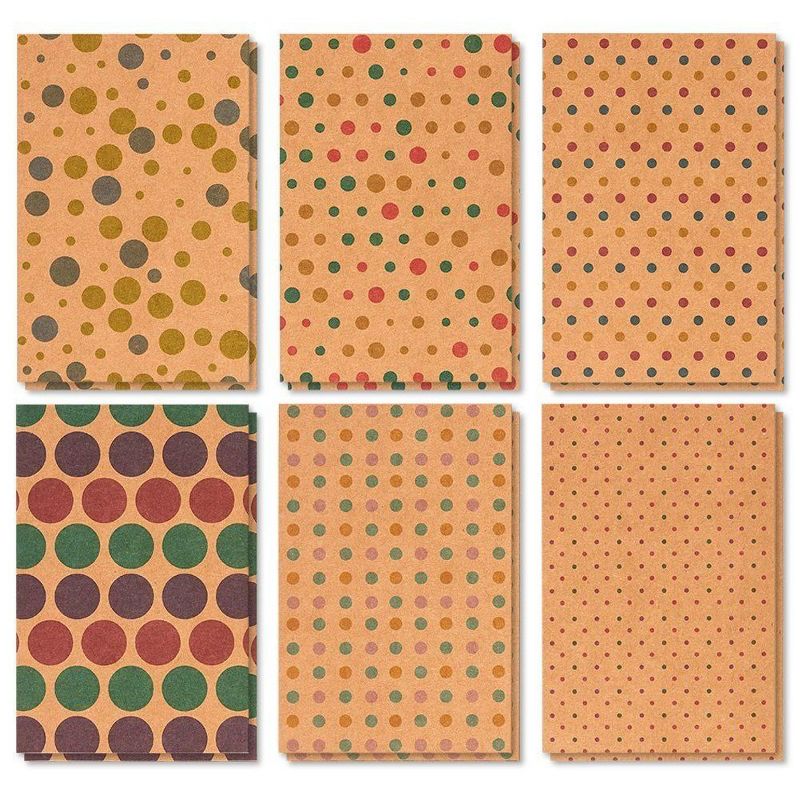 Best Paper Greetings 36 Pack Brown Kraft Polka Dot All Occasions Blank Greeting Cards Bulk Sets with Envelopes 4x6 in