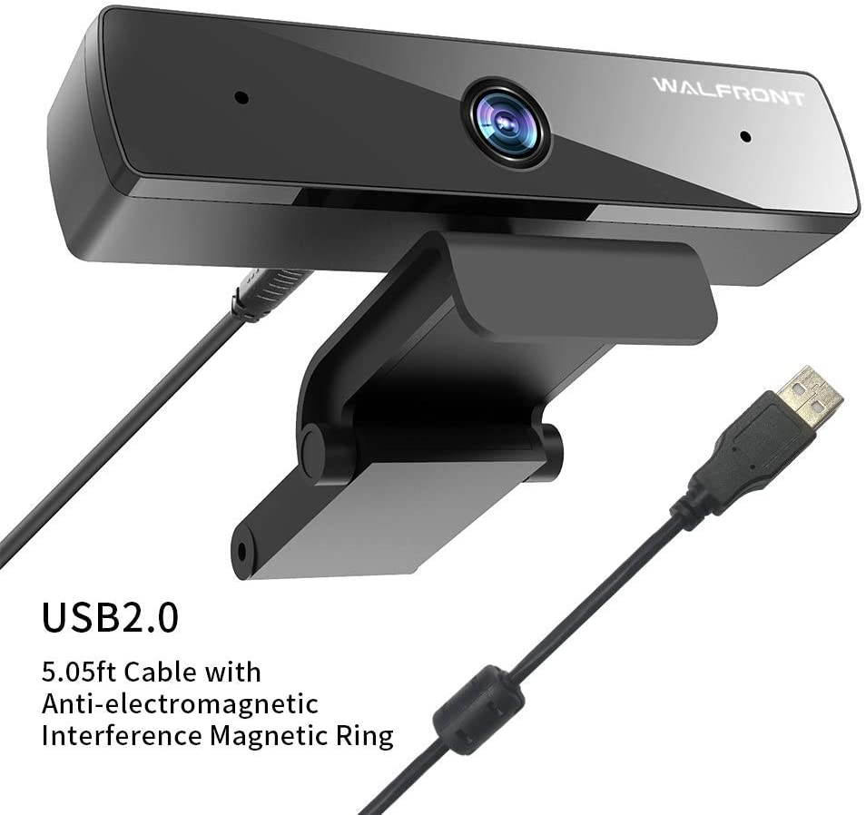 1080P Webcam with Microphone, HD PC Web Camera for Computer Desktop Laptop, 95&deg; Wide Angle USB Streaming Webcam with Plug and Play Multi-Compatible for Video Conference Recording Online Class