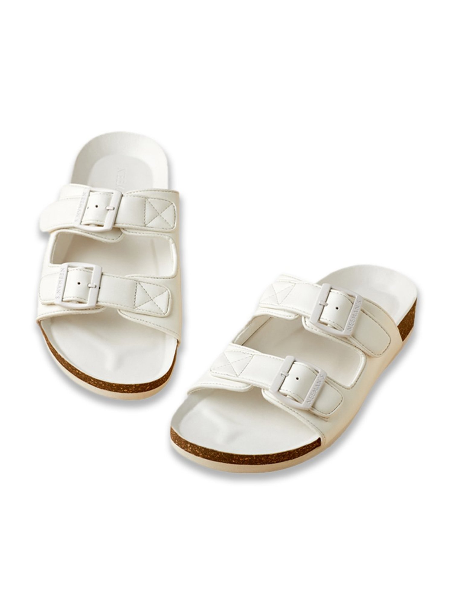 Neemans Men's Cork White Casual Sandals