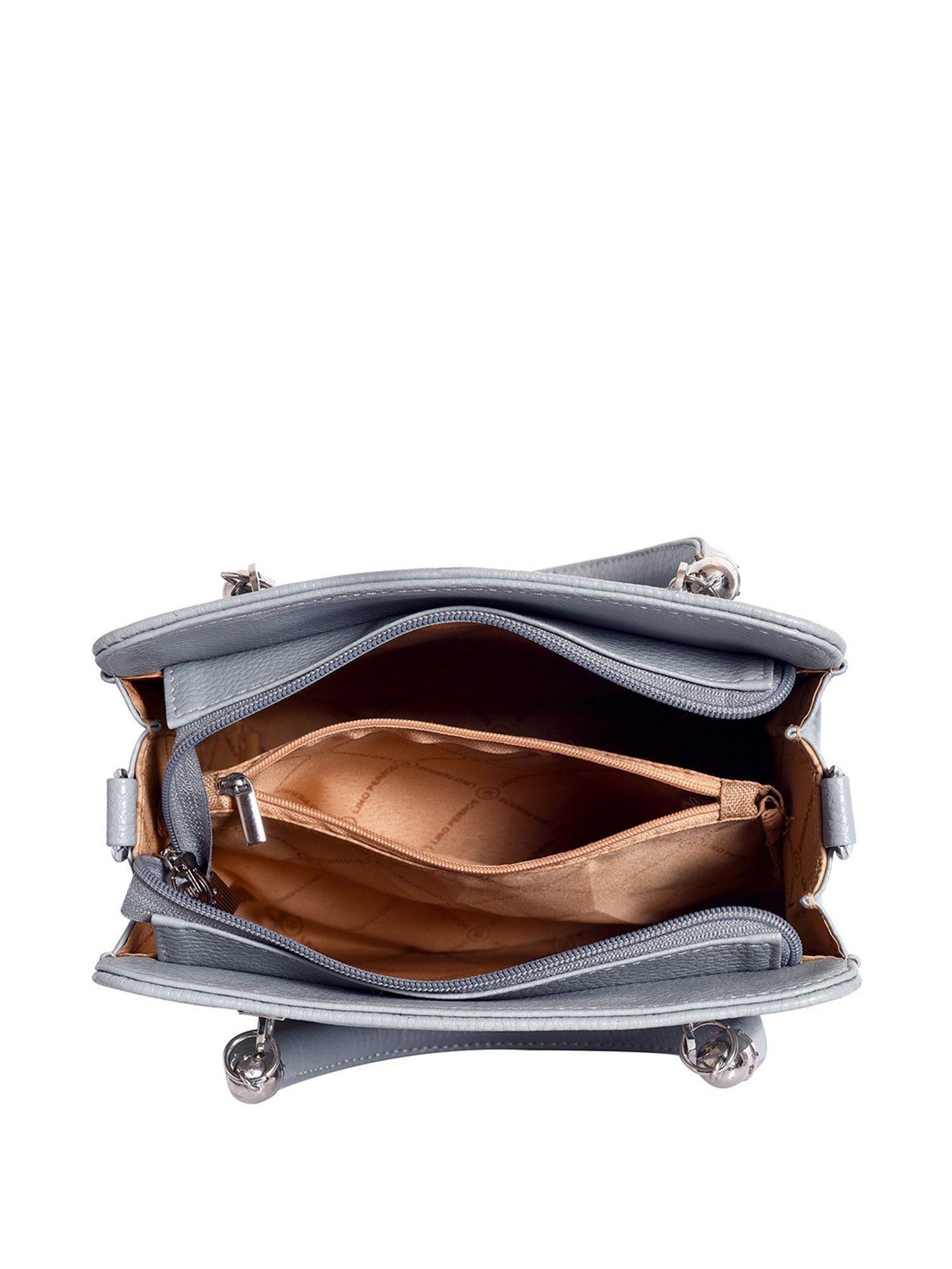 Lino Perros Blue Solid Medium Handbag