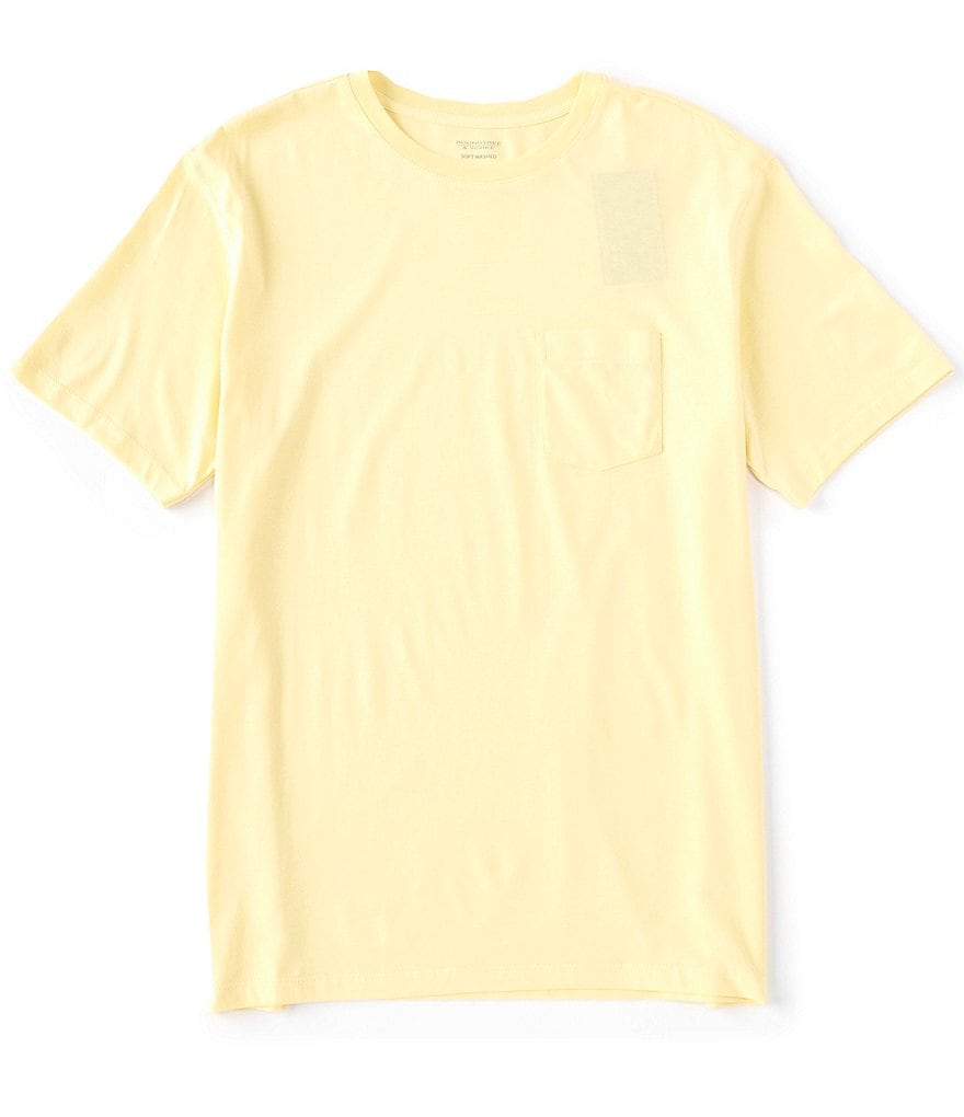 Roundtree & Yorke Soft Washed Short-Sleeve Solid Pocket Crew