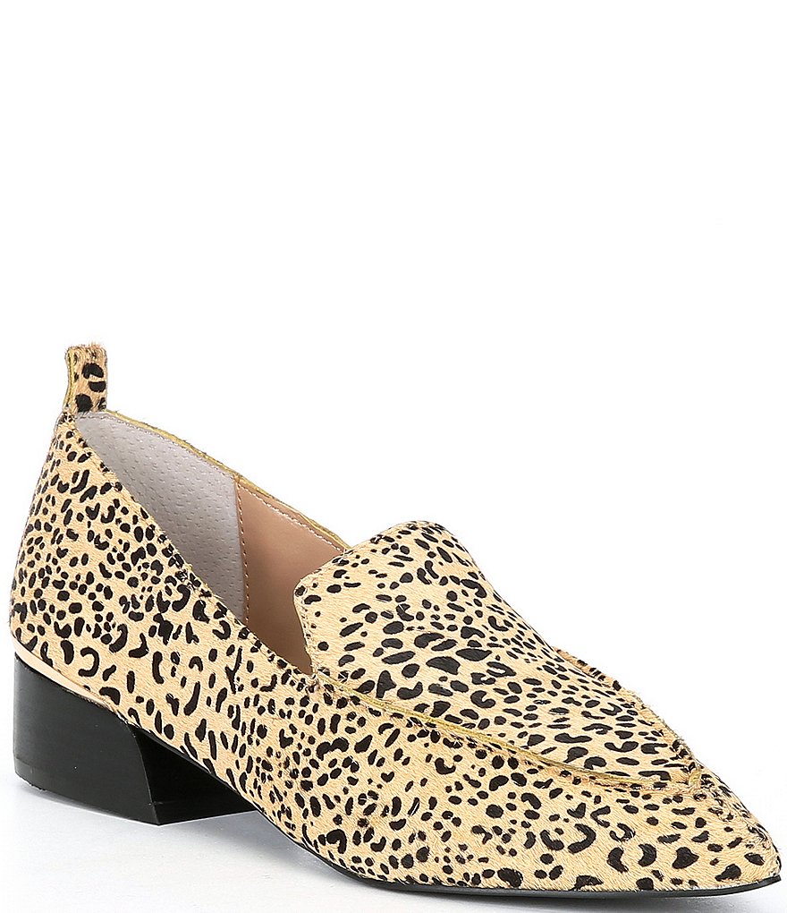 DKNY Eli Leather Logo Hardware Strap Loafers