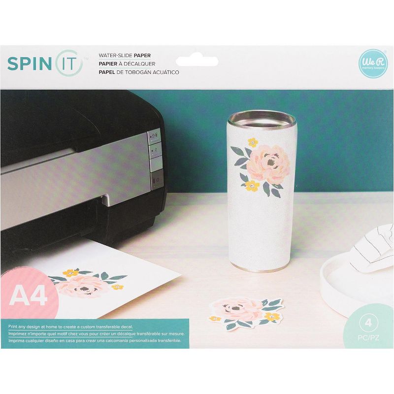 We R Memory Keepers Spin It Water Slide Paper 4/Pkg
