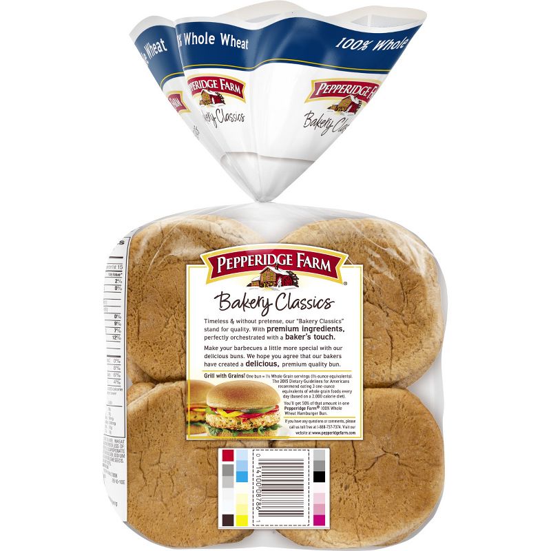 Pepperidge Farm Bakery Classics 100% Whole Wheat Hamburger Buns - 14.5oz/8ct