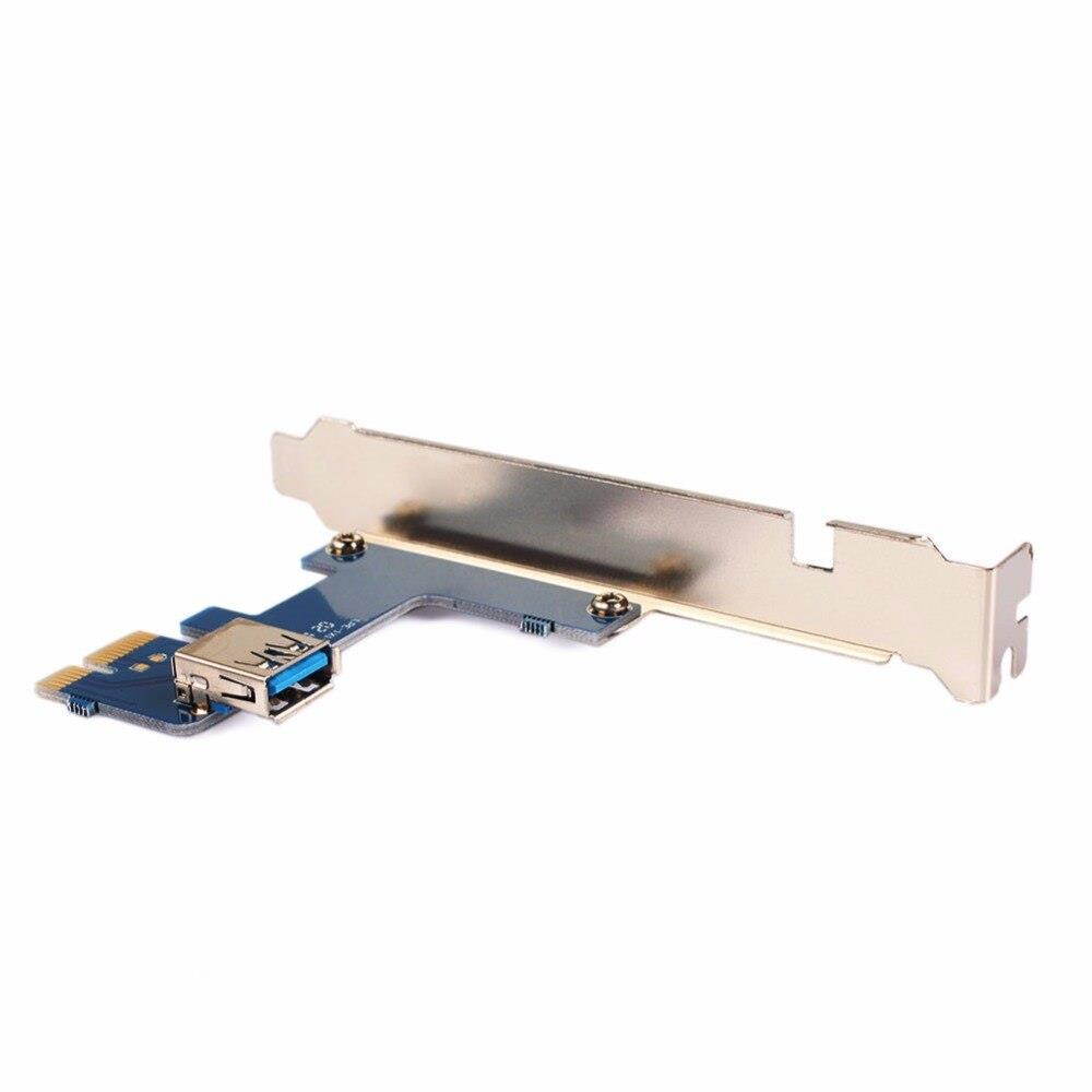 PCI-E 1X Expansion Kit 1 to 4 Ports Switch Multiplier Hub Riser Card USB 3 Cable #247635