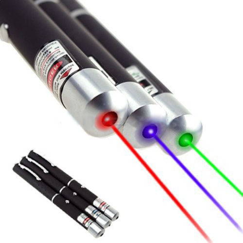 High Power 5mw 3 Color Red + Green + Blue Purple Laser Pointer Pen Beam Light