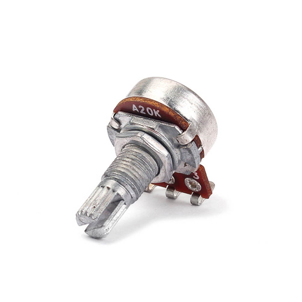 A100K-ohm Control Pot Guitar Audio Tone Potentiometer with Split Shaft 18mm GP203