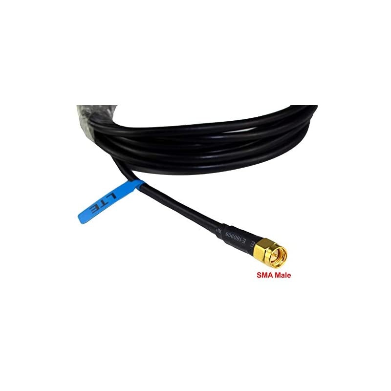 Vandal Resistant Low Profile 3G/4G/LTE Omni-Directional Antenna - 3-5 dBi Gain - Fixed Mount - 10 ft Coax Lead - for Cisco, Cradlepoint, Digi, Novatel, Pepwave, , Sierra Wireless, and Others
