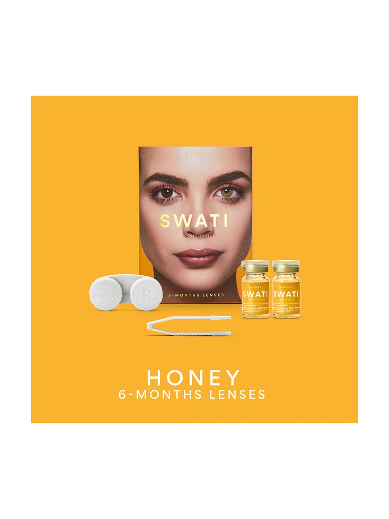 Swati Cosmetics Coloured Contact Lenses - Honey (6 Months, Power -2.75)