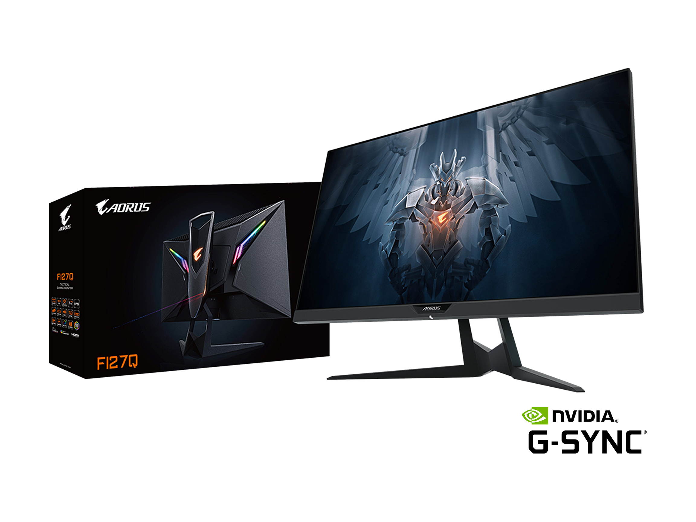 AORUS FI27Q-P 27" 165Hz 1440P HBR3 G-SYNC Compatible IPS Gaming Monitor, Built-in ANC, 2k Display, 1 ms Response Time, HDR, 95% DCI-P3, 1x Display Port 1.4, 2x HDMI 2.0, 2x USB 3.0