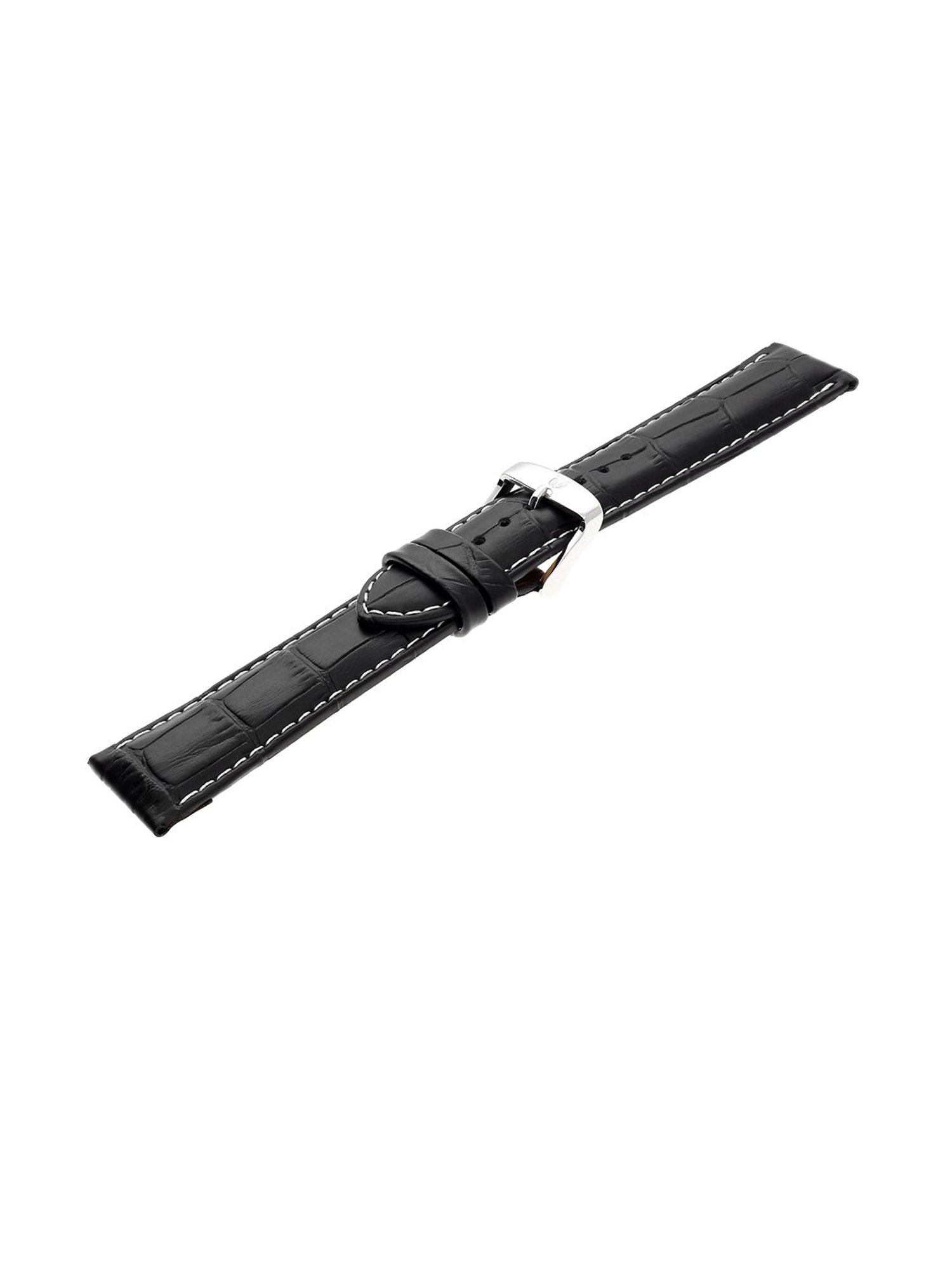 22MM BLACK Titan Genuine Leather Strap for MEN