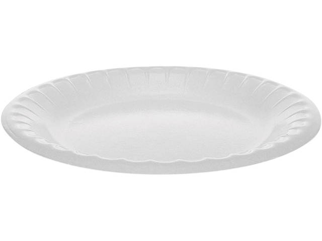 Pactiv 0TK100060000 Laminated Foam Dinnerware, Plate, 6" Diameter, White, 1,000/Carton