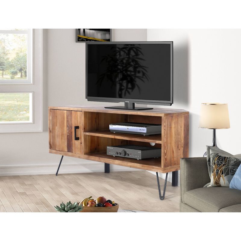 Rosemark 3 Door Media Credenza TV Stand for TVs up to 66" Gray - Treasure Trove Accents
