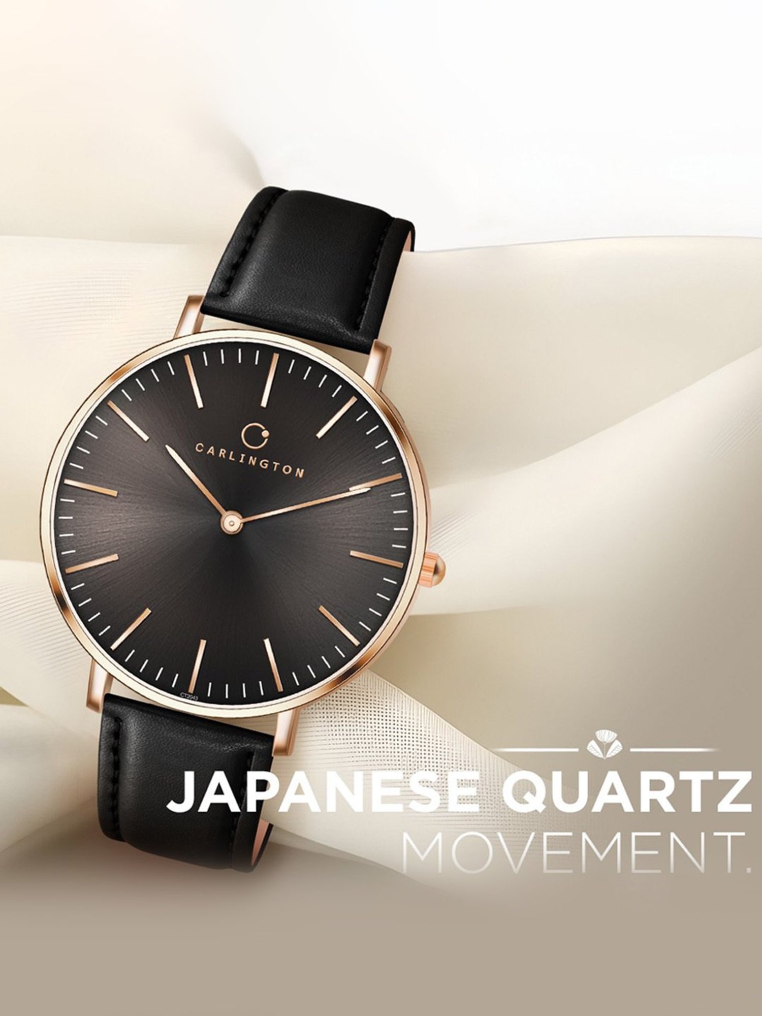 Carlington Iconic 2043 Black Analog Watch for Men