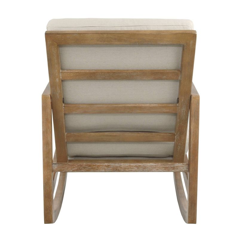 Wooden Rocking Chair Brown - Benzara