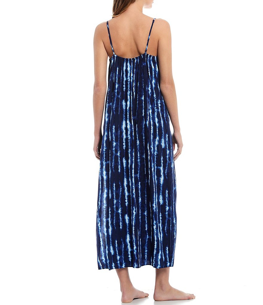 Miss Elaine Plus Cottonessa Floral Print Knit Long Nightgown