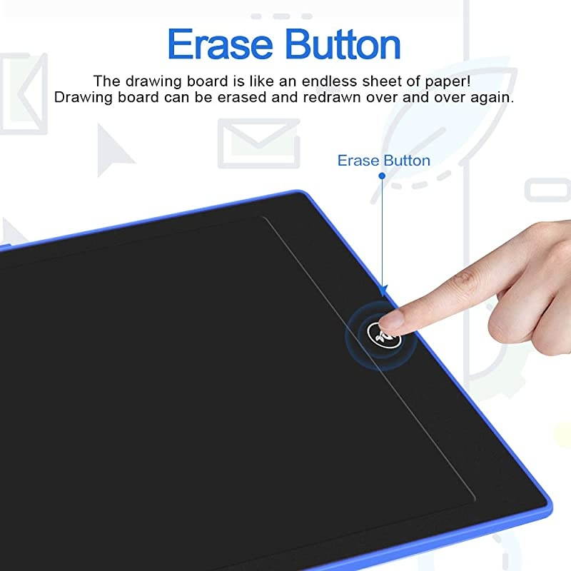 LCD Writing Tablet Electronic Colorful Screen Drawing Erase Board Doodle Board Writing Pad Gifts for Toddlers Kids and Adults with Protective Sleeve Blue