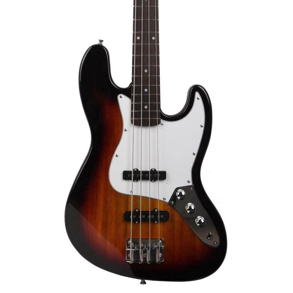 New Sunset Electric GJazz 4 Strings Bass Guitar + Cord + Wrench+Pick+Bag