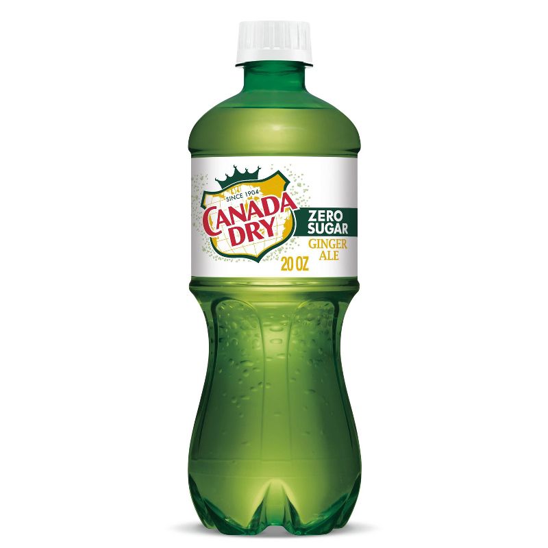 Canada Dry Zero Sugar Ginger Ale Soda - 20 fl oz Bottle