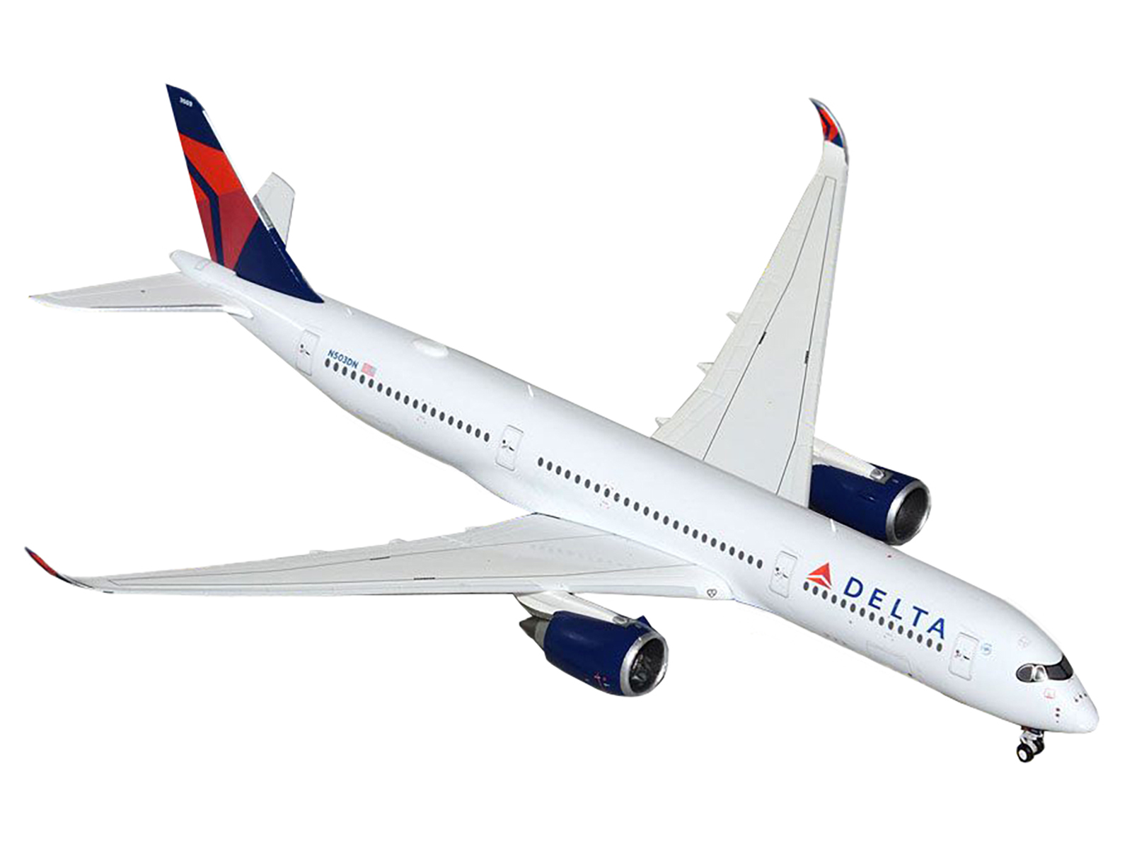 Airbus A330-300 Commercial Aircraft "Delta Air Lines" (N829NW) White with Blue and Red Tail 1/400 Diecast Model Airplane by GeminiJets