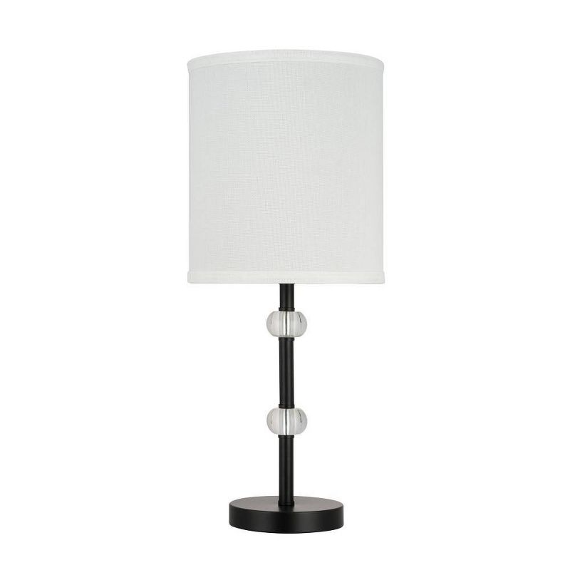 19.25" Stick Table Lamp with Acrylic Accent (Includes LED Light Bulb) Black - Cresswell Lighting