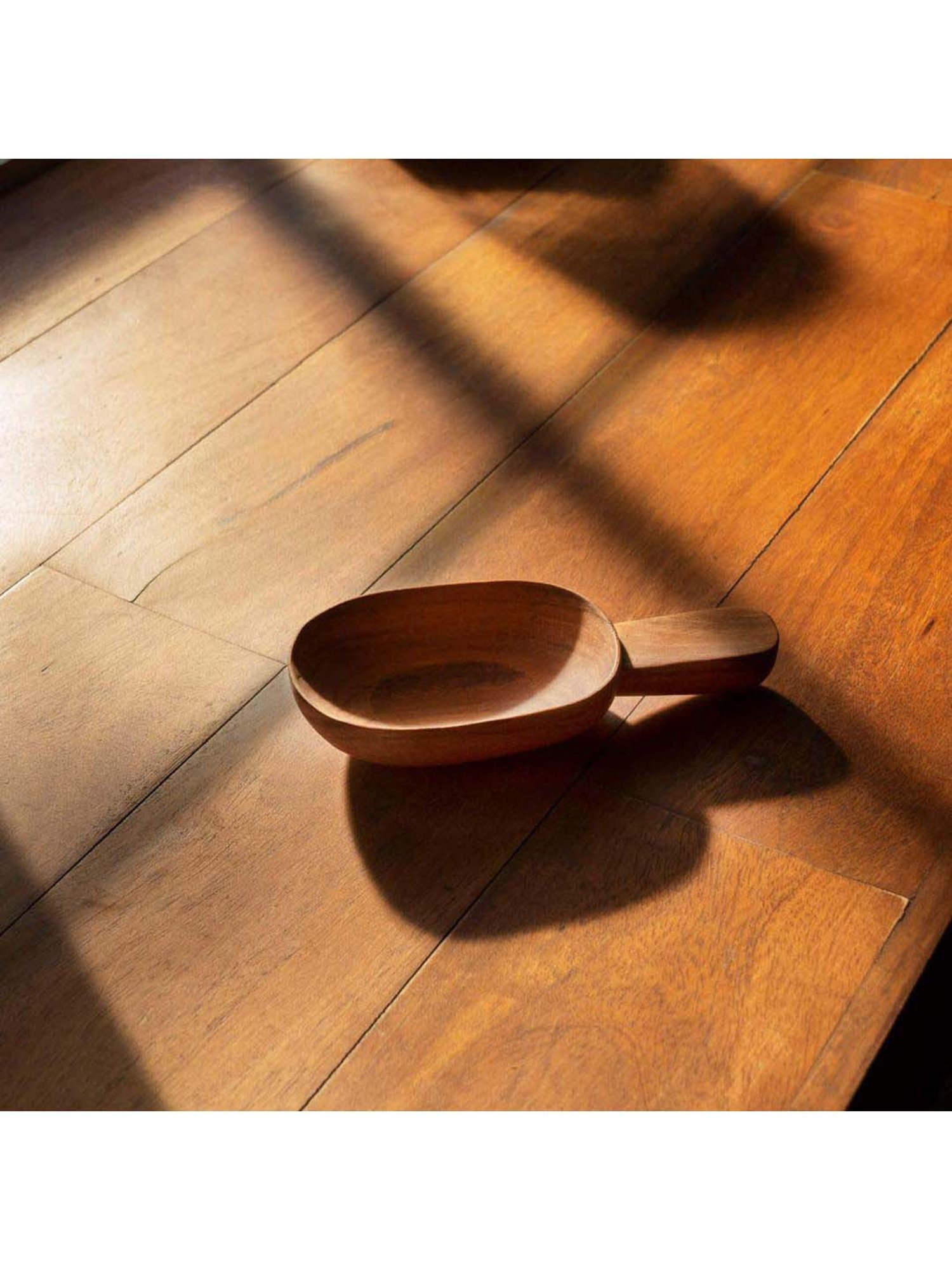 ellementry Natural Teak Wood Scoop - Set of 1