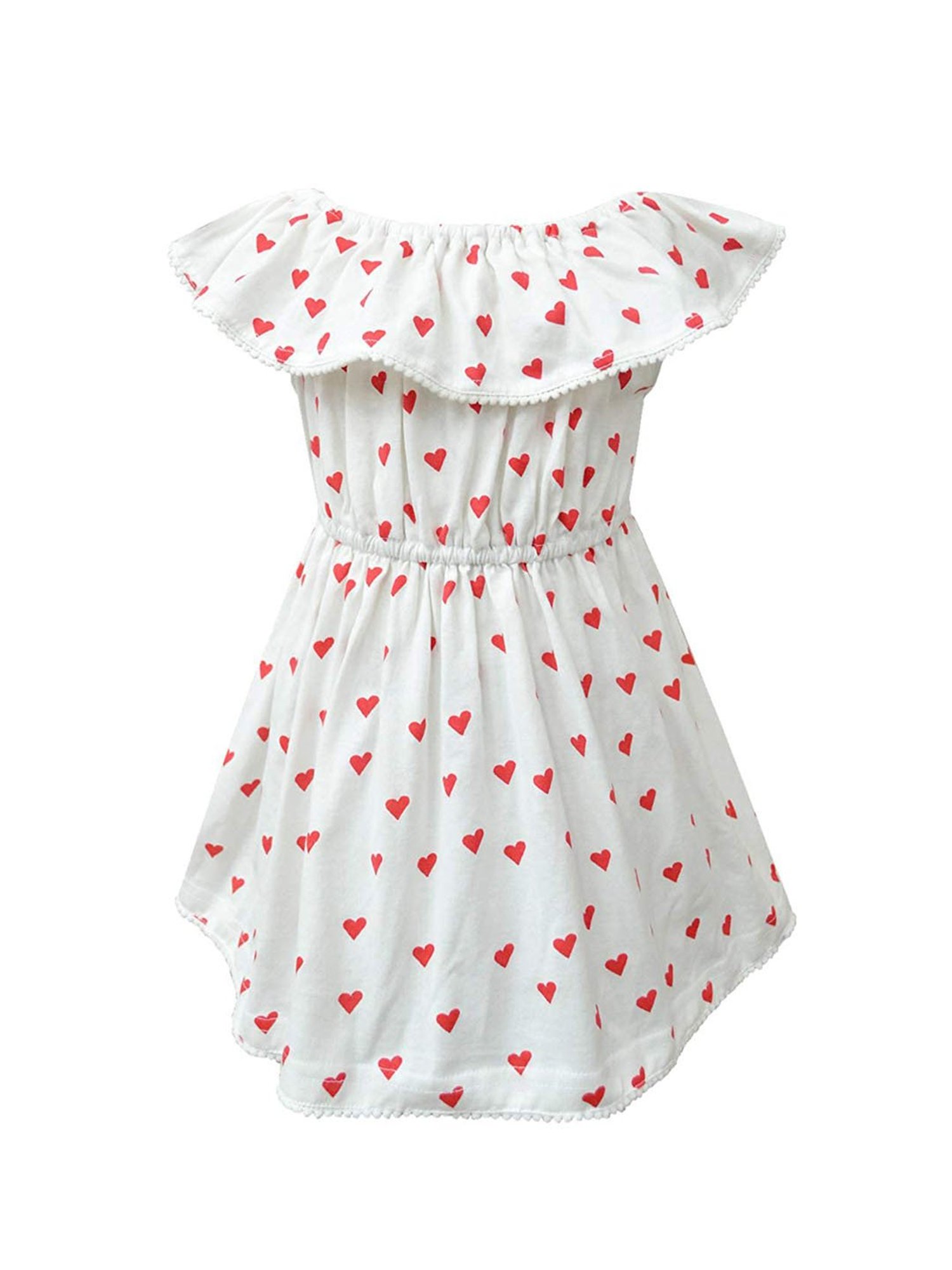 A.T.U.N. White & Red Printed Dress