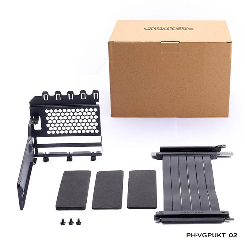 PCI-E GPU Extension Cable Anti Interference X16 Vertical Install VGA Holder For 7Slot Mount PH-VGPUKT Veritcal Mounting