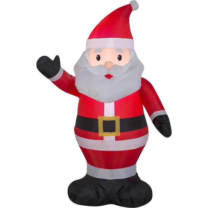 Gemmy Christmas Airblown Inflatable Santa , 3.5 ft Tall, Multicolored