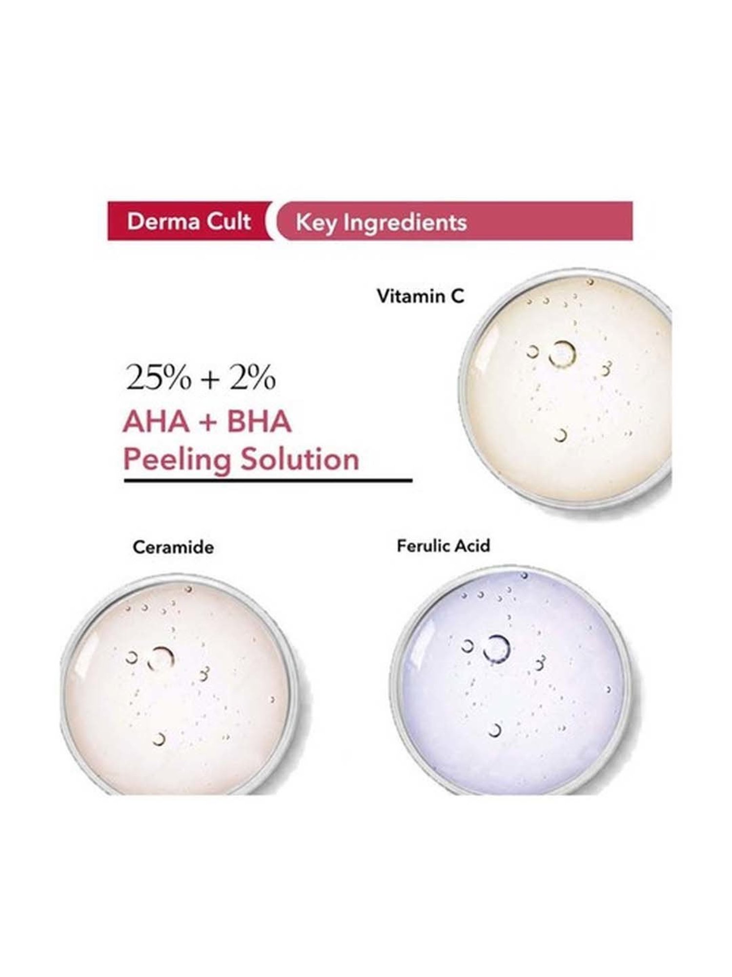 O3+ Derma Cult 25% AHA & BHA 2% Peeling Solution for Glowing Skin - 30 ml
