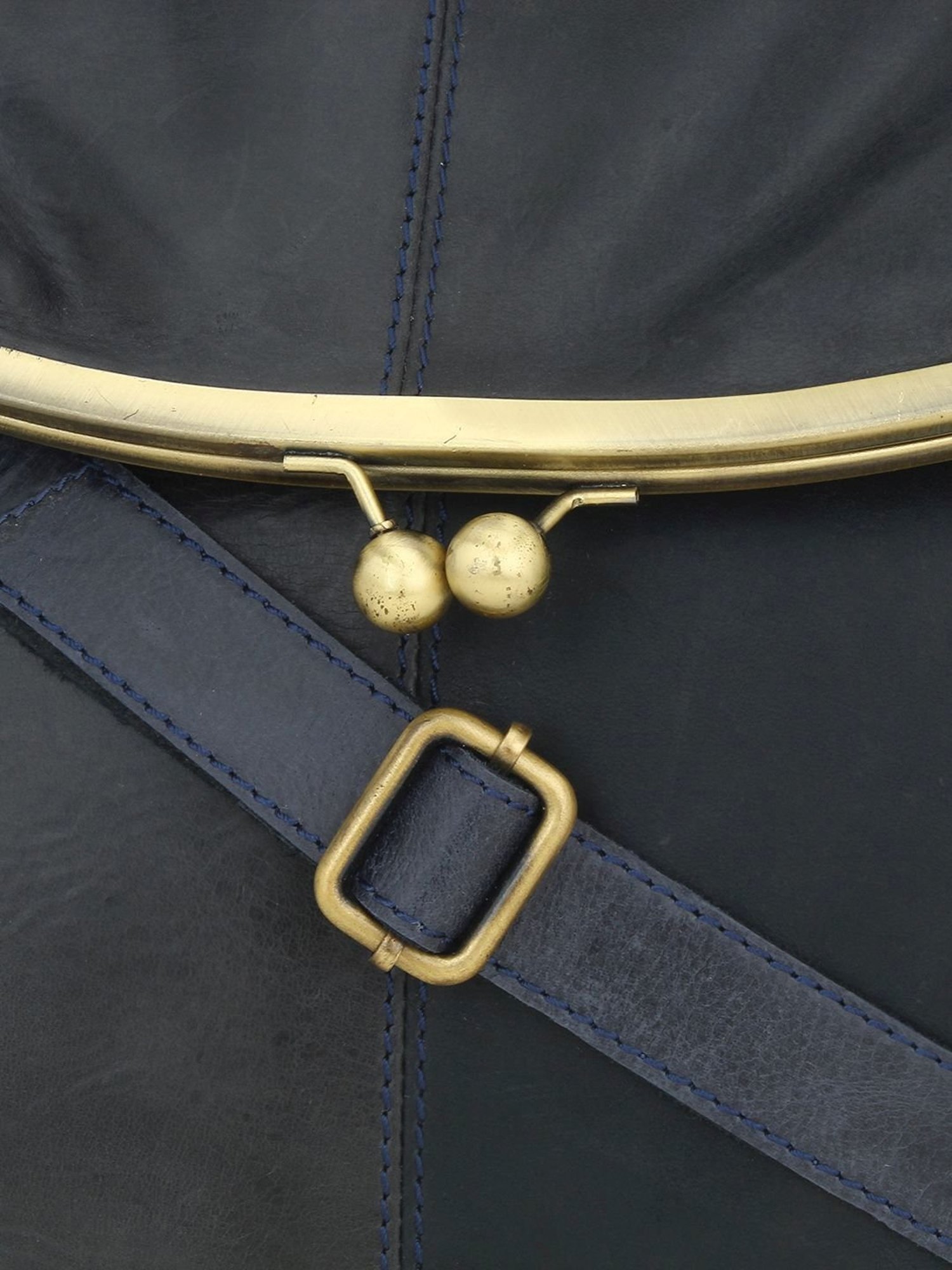 Spice Art Navy Solid Medium Sling Handbag