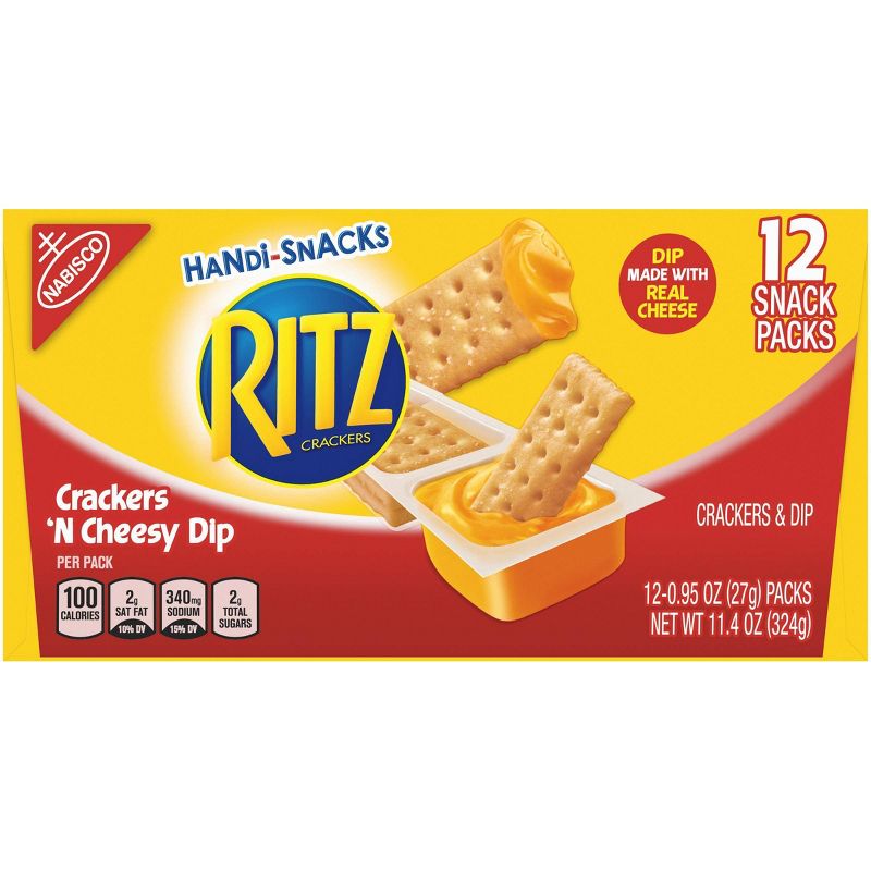 Handi-Snacks Ritz Crackers 'N Cheese Dip - 12ct/0.95oz
